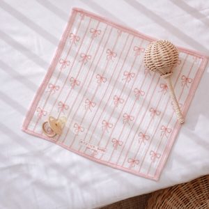 BURP CLOTH – RIBBON PINK