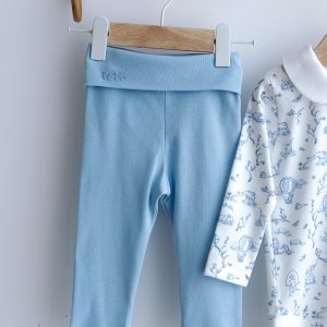 2 PIECE BODYSUIT & PANTS SET – TOILE DE JOUY BLUE