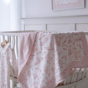 DOUBLE SIDED BLANKET – TOILE DE JOUY PINK