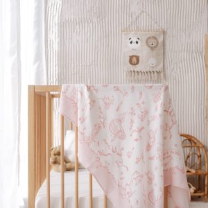 MUSLIN SWADDLE – TOILE DE JOUY PINK