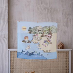 MUSLIN SWADDLE – BEACH GIRL