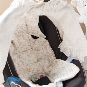 STROLLER CUSHION – TOILE DE JOUY BEIGE