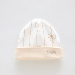 NEWBORN HAT – RIBBON BEIGE