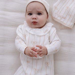 NEWBORN HAT – RIBBON BEIGE