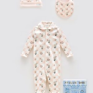 3 PIECE NEWBORN SET – CHECKERED