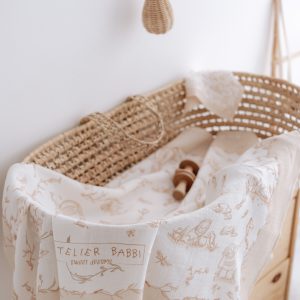 4 PIECE NEWBORN SET – TOILE DE JOUY BEIGE