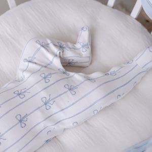 3 PIECE NEWBORN SET – RIBBON BLUE